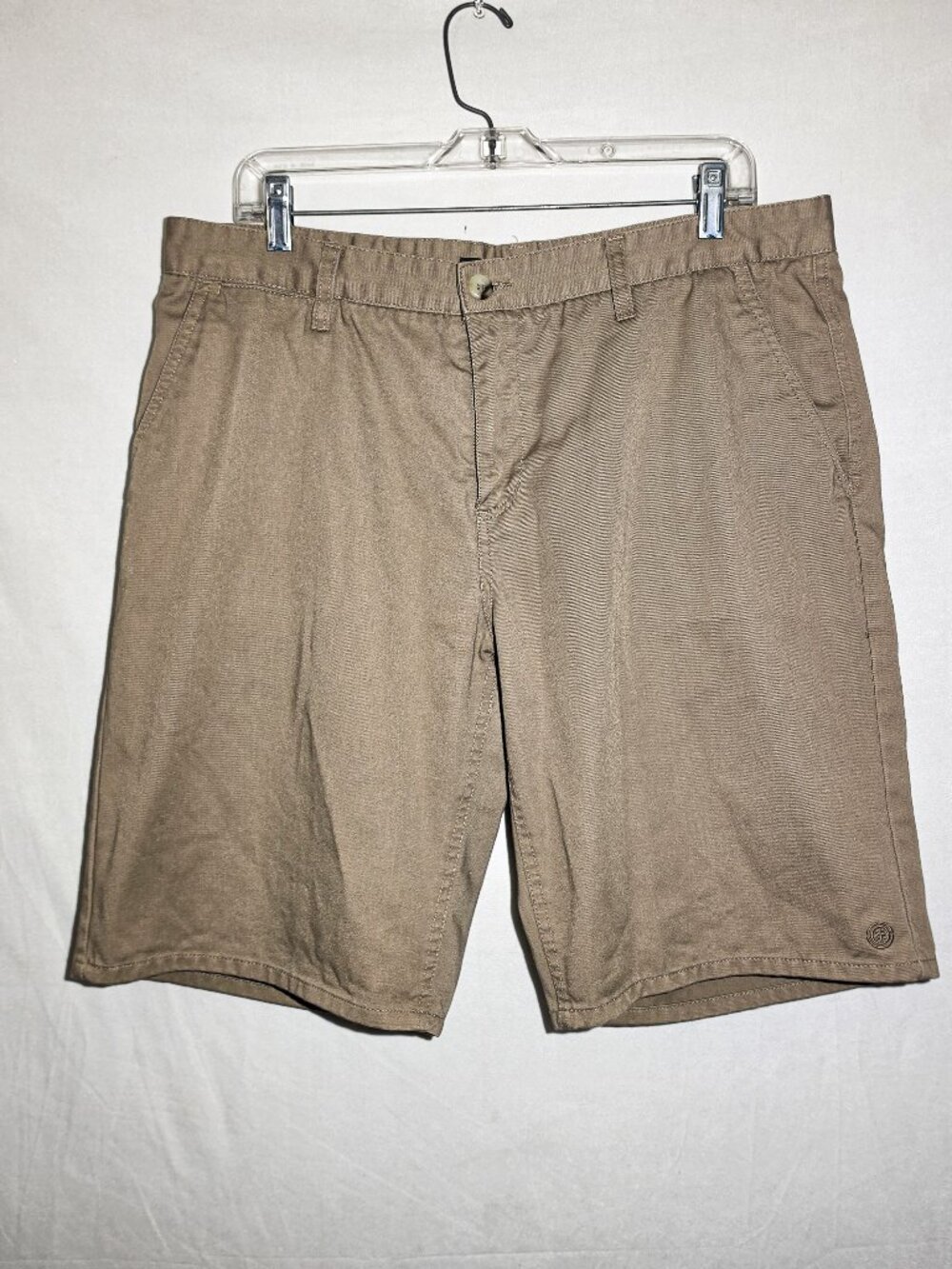 Baggy Element Skate Cargo Shorts Tan Mens Size 36 Streetwear Utility Skatewear